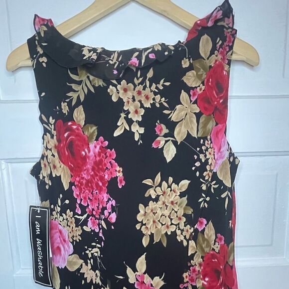 NWTs Sheri Martin Flattering Floral Ruffle Dress Size 16 - Picture 10 of 14